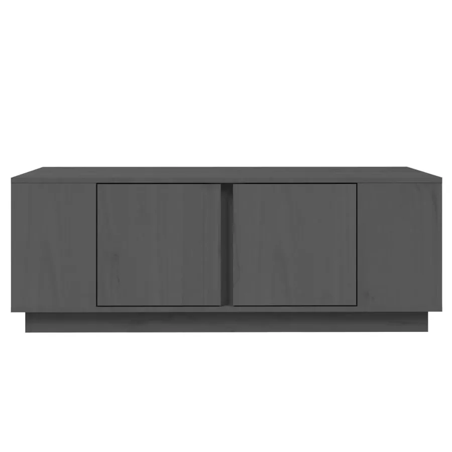 Table basse Gris 110x50x40 cm Bois massif de pin - 5