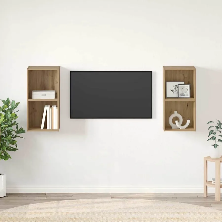 Ensemble meuble TV 2 pcs Chêne artisanal Bois d'ingénierie