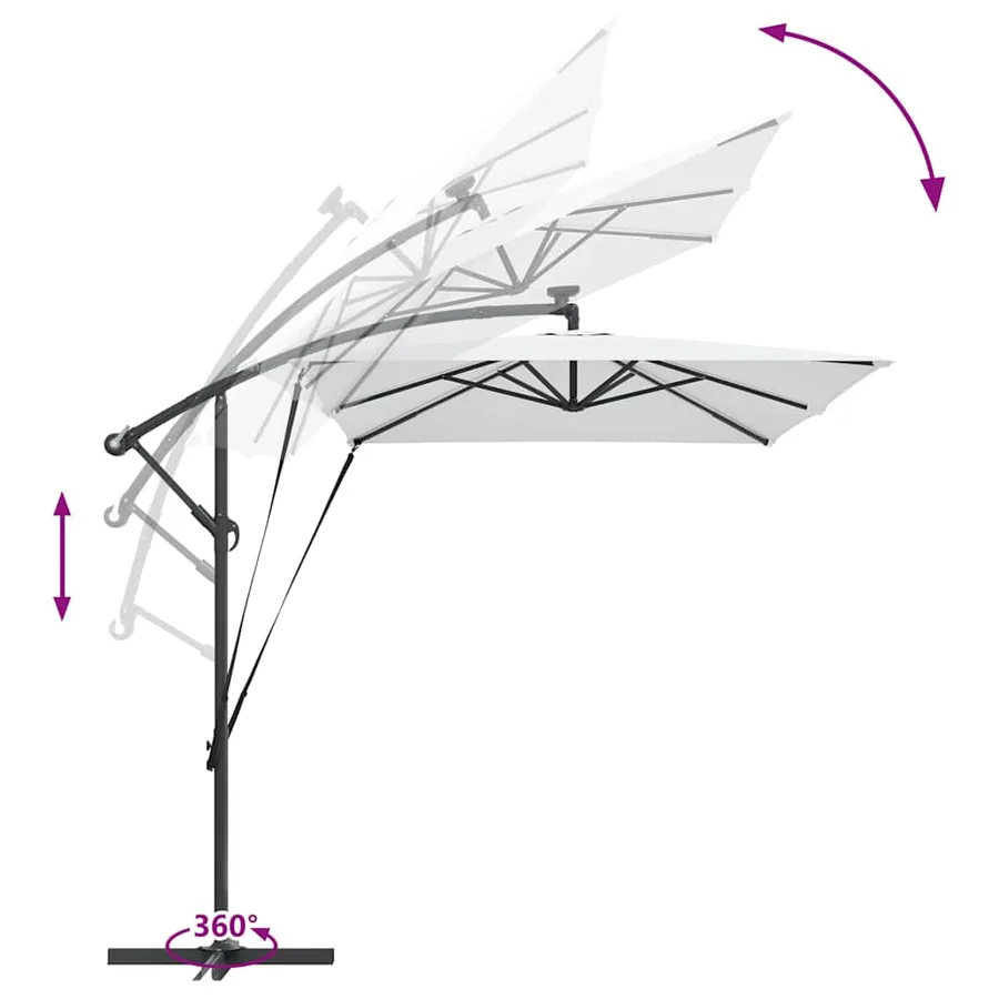 Parasol Sable 294 x 200 x 270 cm Polyester et Aluminium - 13