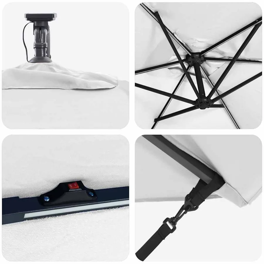 Parasol Sable 294 x 200 x 270 cm Polyester et Aluminium - 9