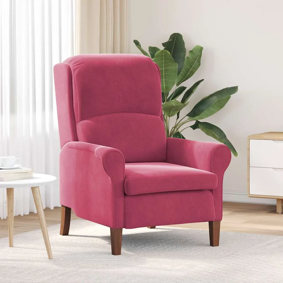 fauteuil Rouge bordeaux Velours