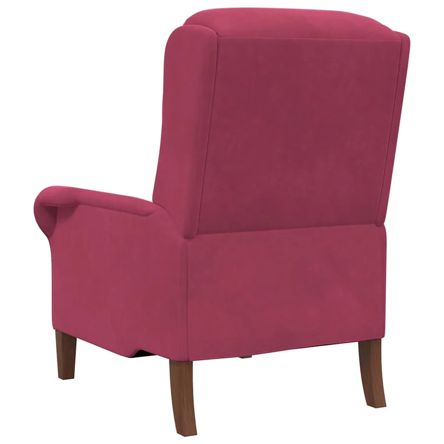 fauteuil Rouge bordeaux Velours - 6