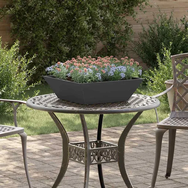 Cache-pot de jardin 5 pc Noir 50 x 50 x 15 cm
