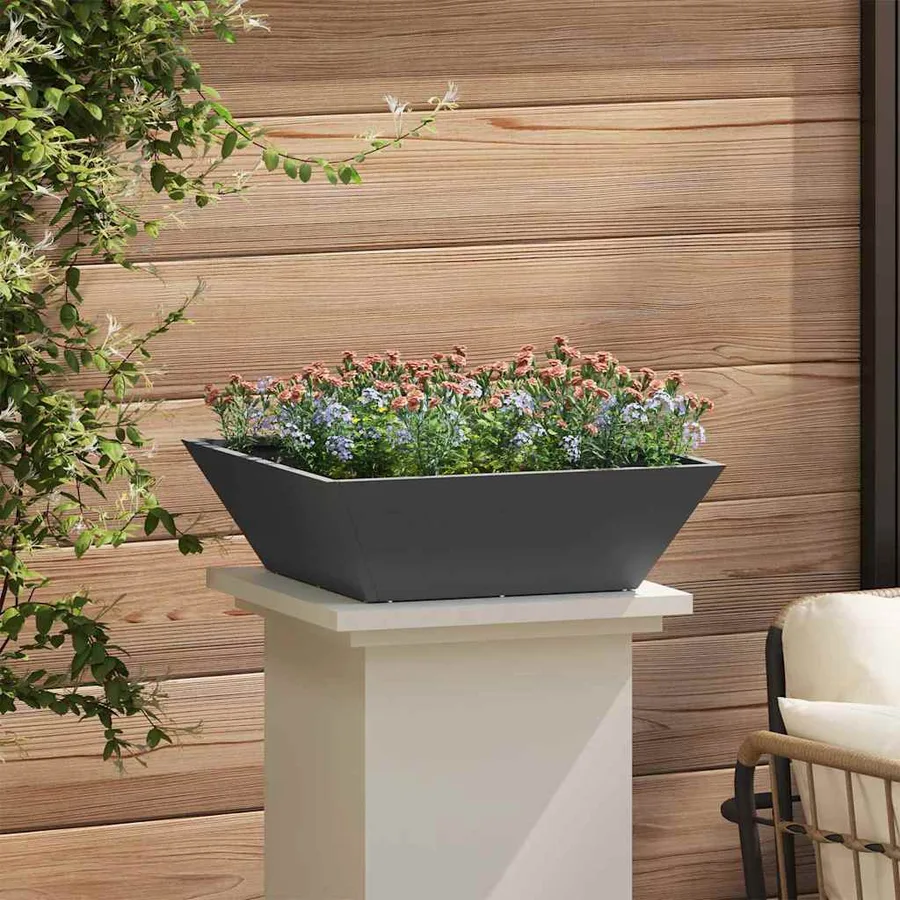 Cache-pot de jardin 5 pc Noir 50 x 50 x 15 cm - 4
