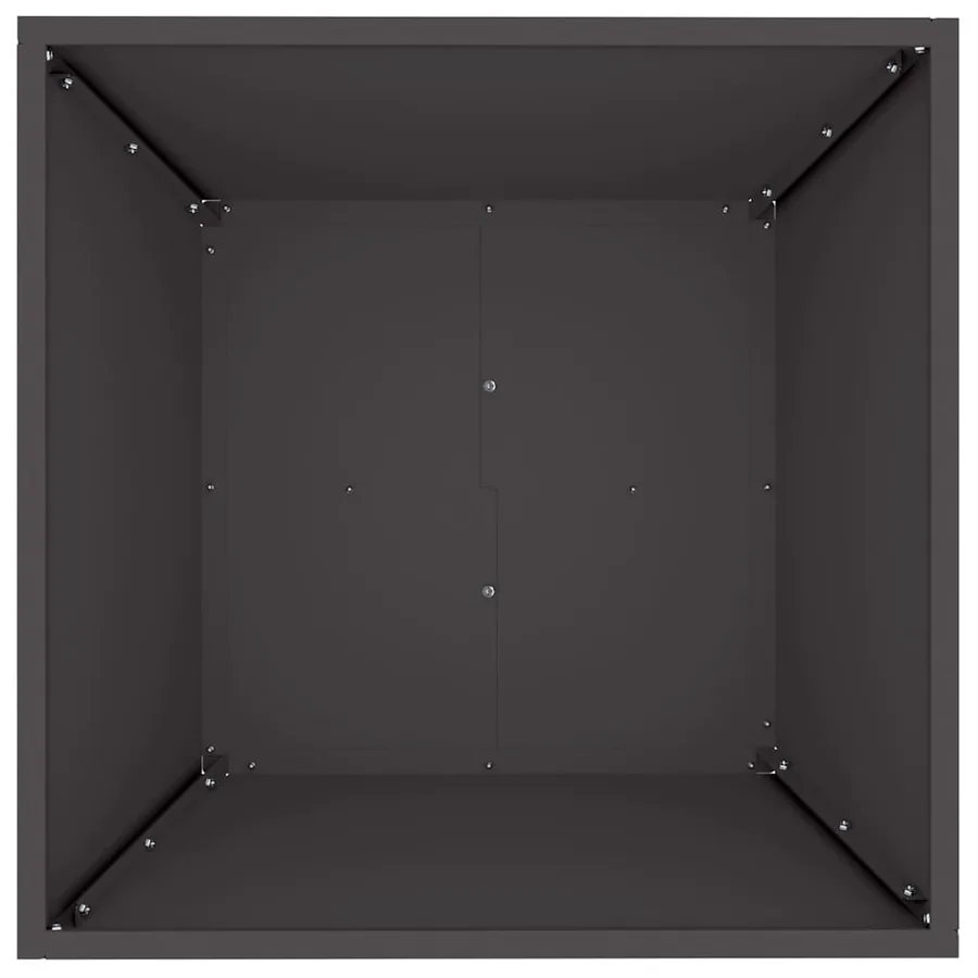 Cache-pot de jardin 5 pc Noir 50 x 50 x 15 cm - 9