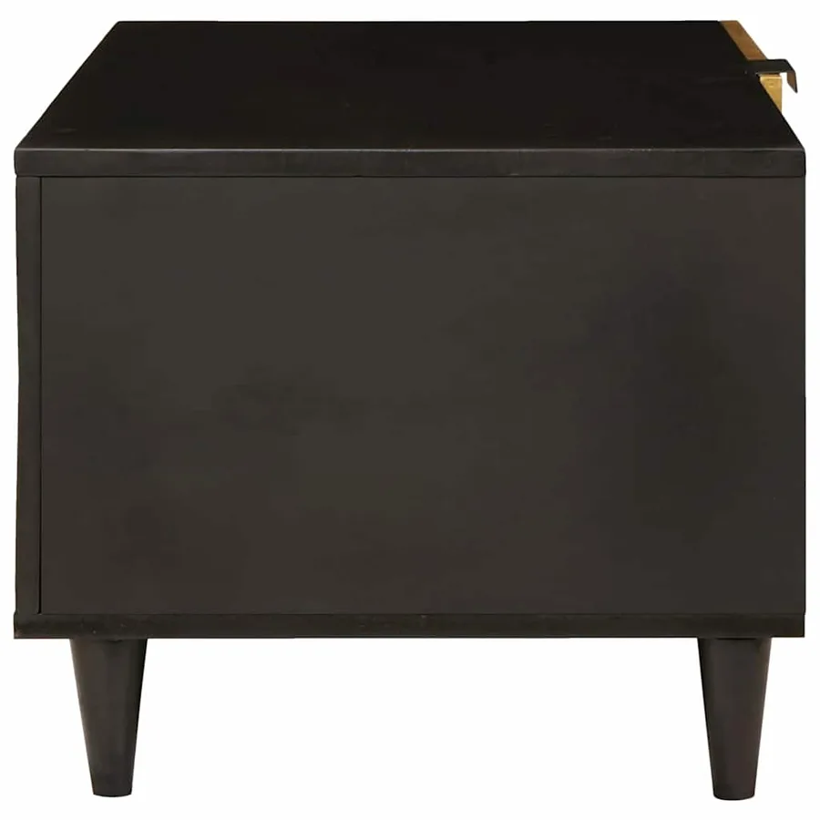 Table basse Noir et or 80 x 50 x 40 cm Bois d'ingénierie - 4