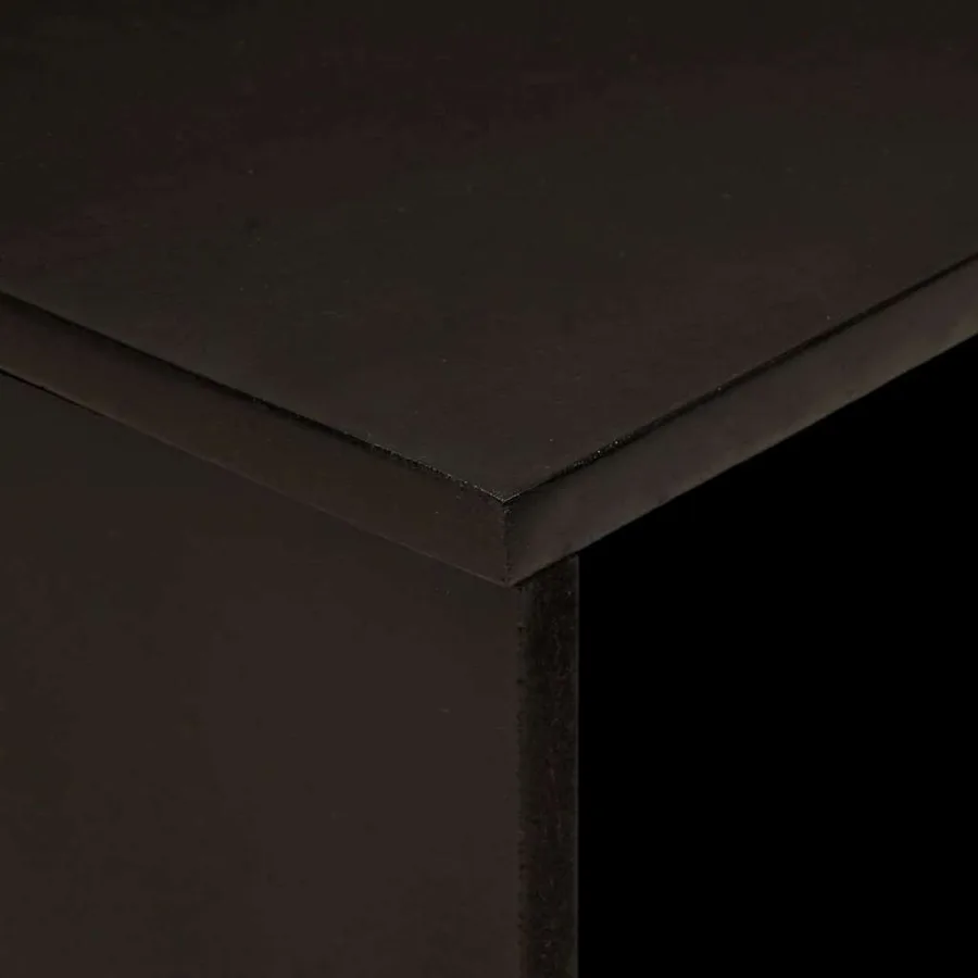 Table basse Noir et or 80 x 50 x 40 cm Bois d'ingénierie - 6