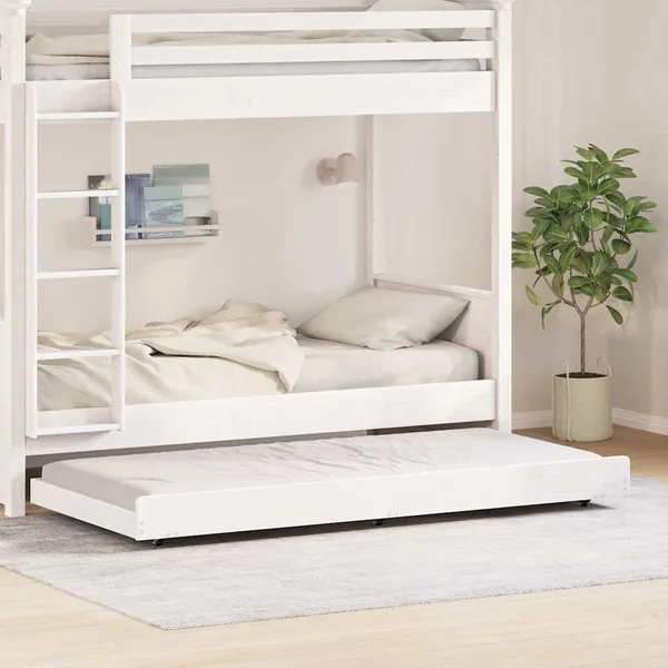 Cadre de lit Blanc 100 x 200 cm Pin massif
