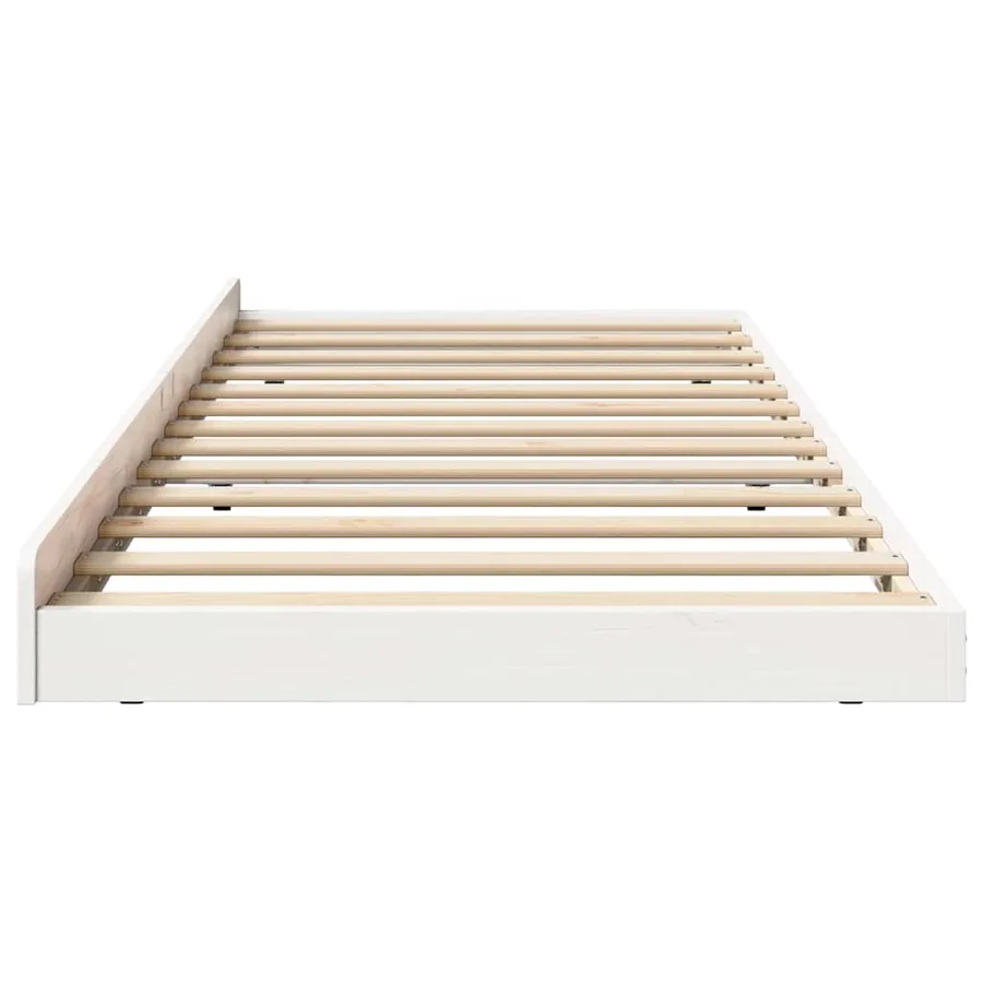 Cadre de lit Blanc 100 x 200 cm Pin massif - 6
