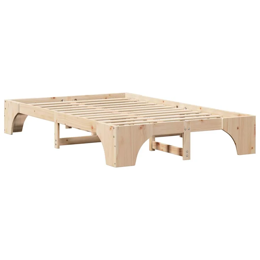 Cadre de lit Naturel 120 x 200 cm Pin massif - 4