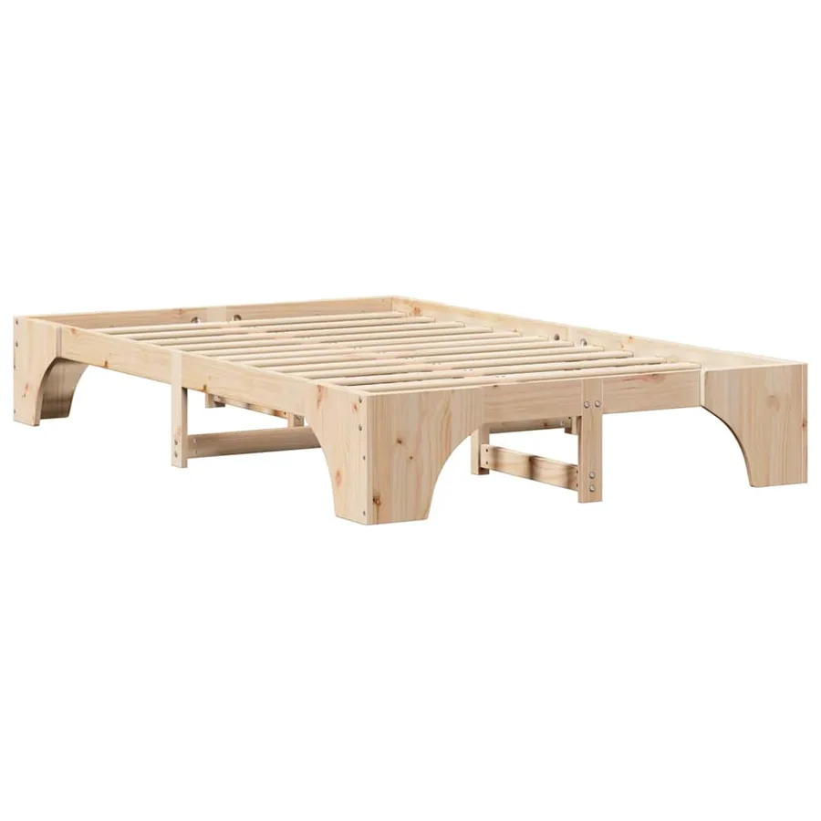 Cadre de lit Naturel 120 x 200 cm Pin massif - 7