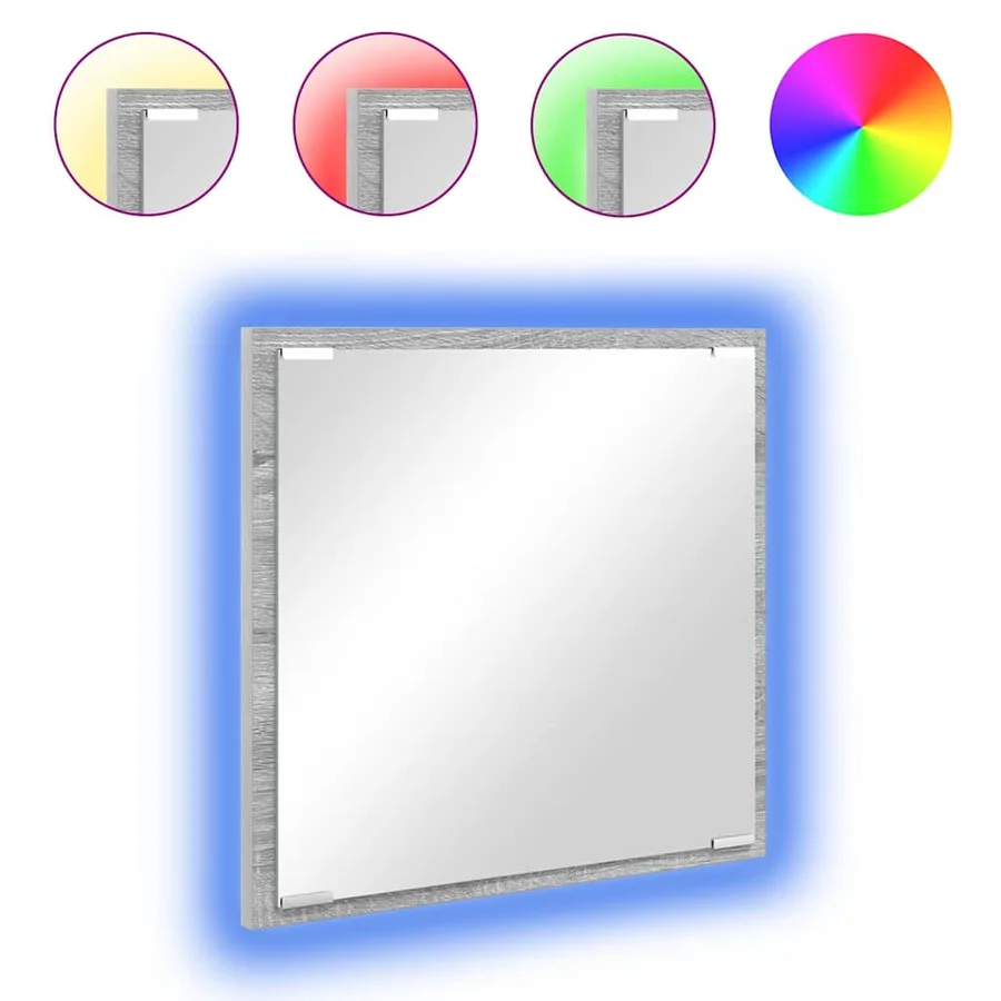 Miroir de salle de bain LED Gris Sonoma 40 x 37 x 8.5 cm - 3