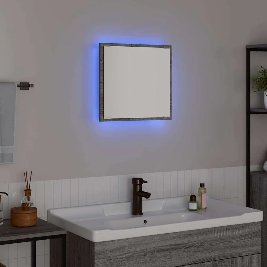 Miroir de salle de bain LED Gris Sonoma 40 x 37 x 8.5 cm - 4