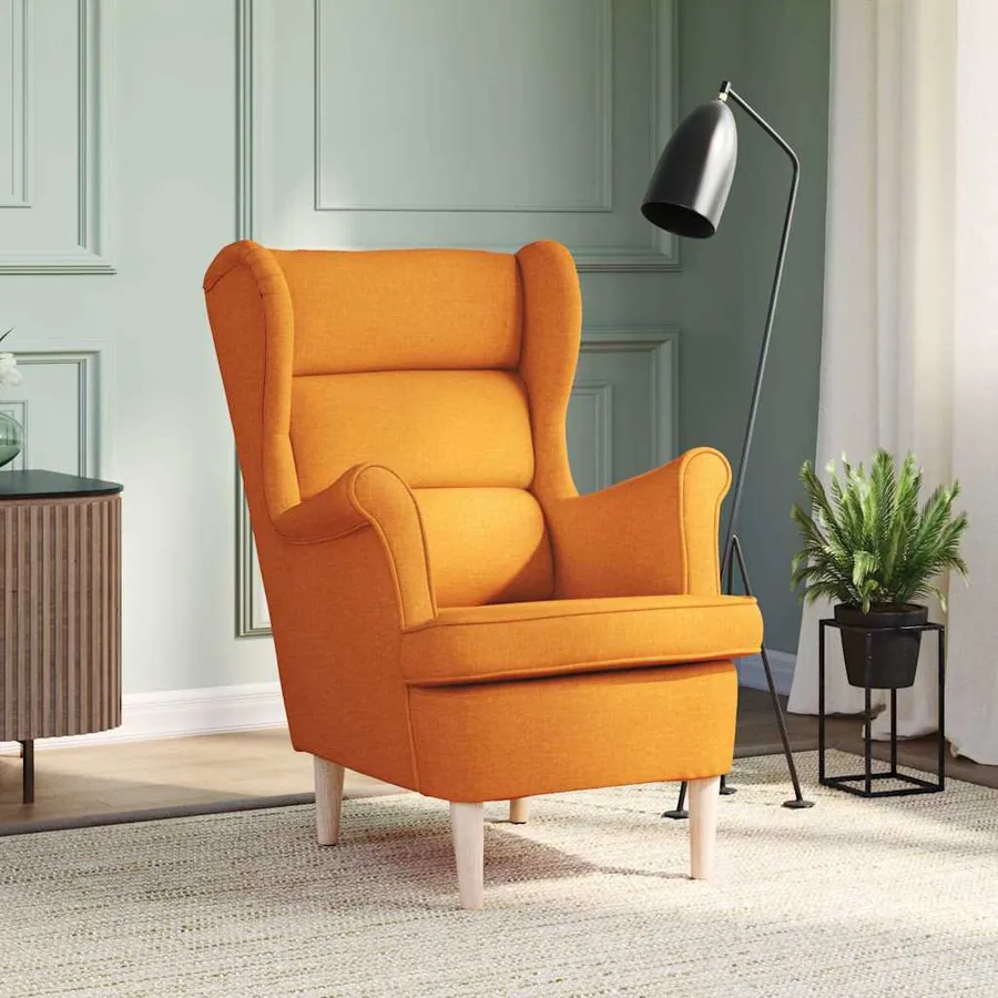 Fauteuil jaune foncé 74x84x100 cm tissu