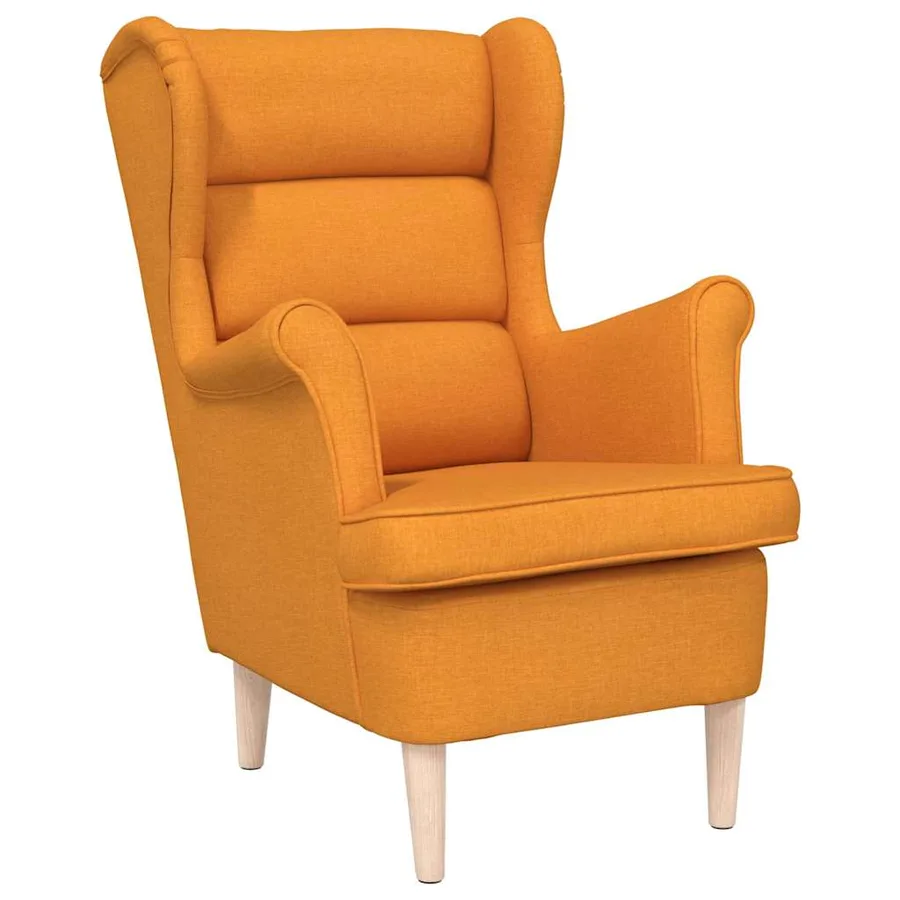 Fauteuil jaune foncé 74x84x100 cm tissu - 2