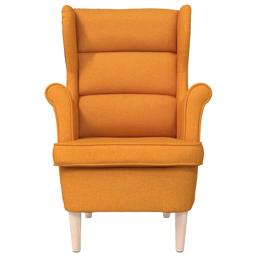 Fauteuil jaune foncé 74x84x100 cm tissu - 4