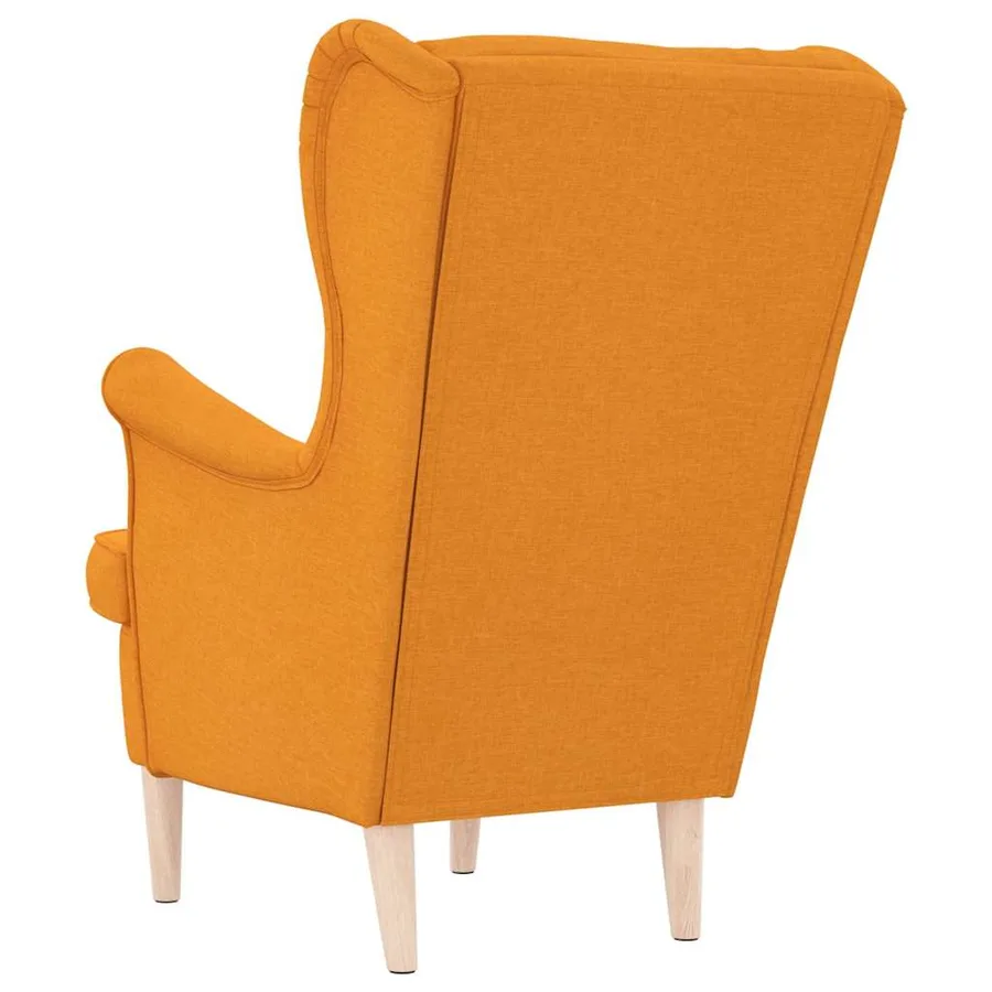 Fauteuil jaune foncé 74x84x100 cm tissu - 6