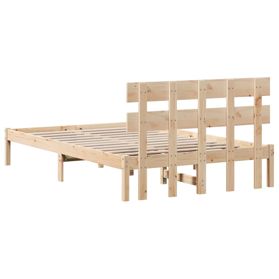 Cadre de lit Marron 120 x 200 cm Bois de pin massif - 7
