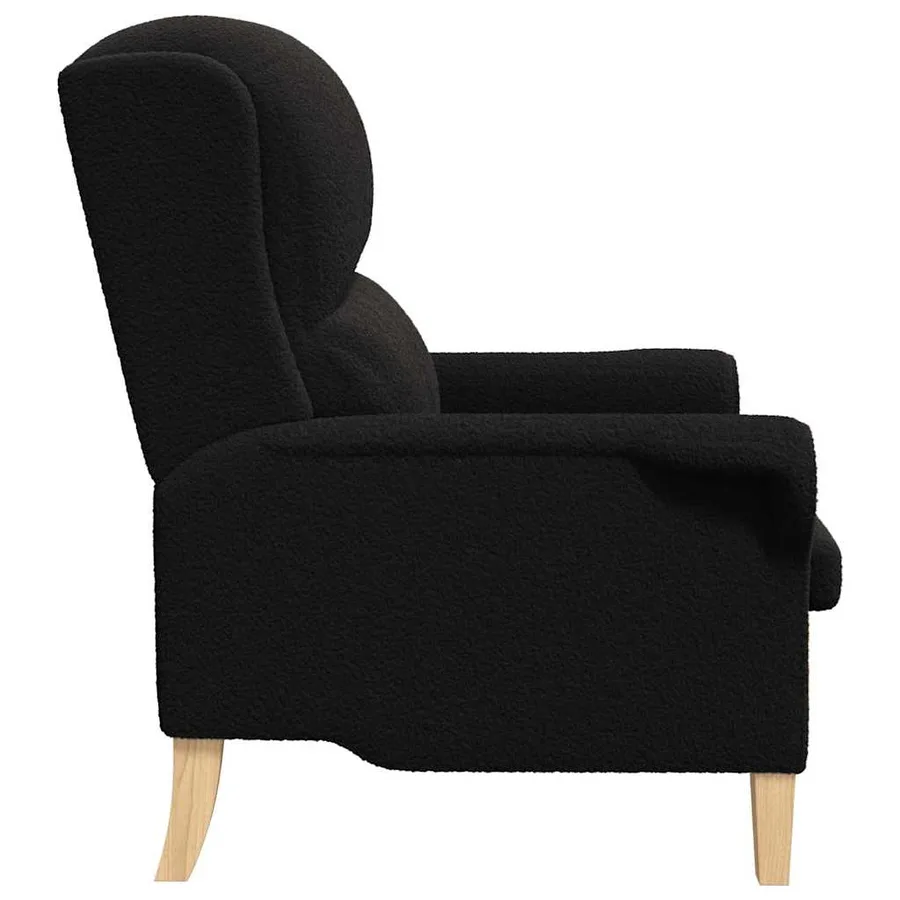 fauteuil Noir Tissu en Sherpa doux - 5