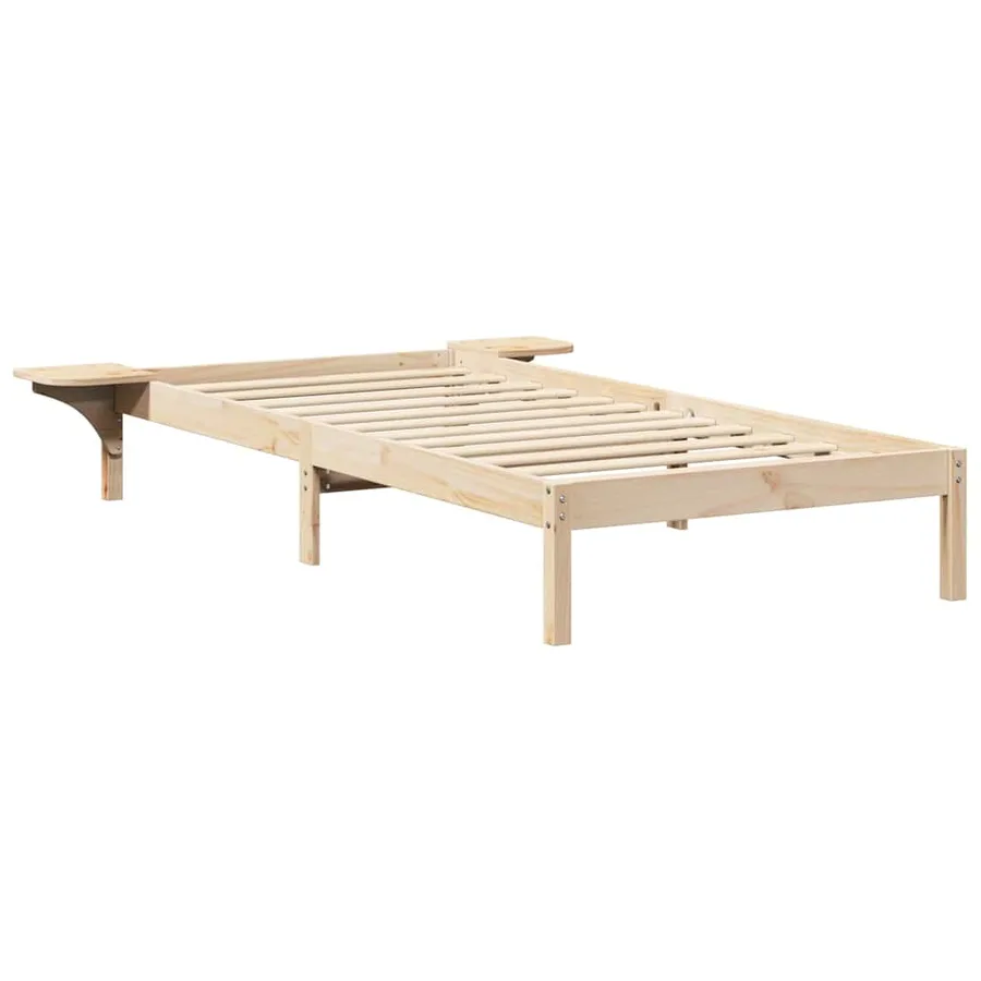 Cadre de lit Naturel 90 x 200 cm Pin massif - 4