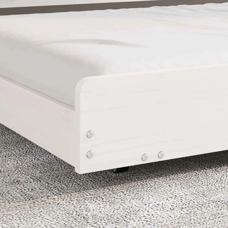 Cadre de lit Blanc 75 x 190 cm Pin massif - 4