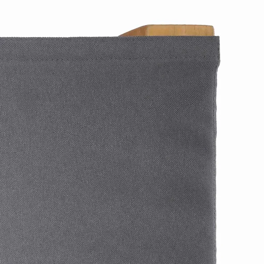 Chaise de directeur Gris Bois de teck massif - 5