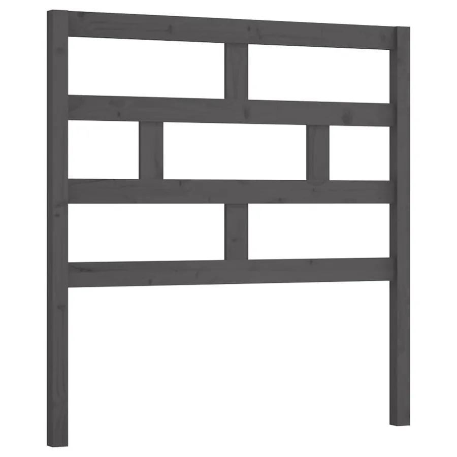 Tête de lit Gris 106x4x100 cm Bois massif de pin - 2