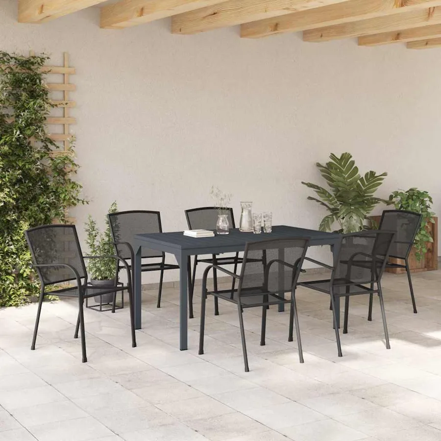 Ensemble de salle à manger pour jardin 7 pcs Anthracite - 4
