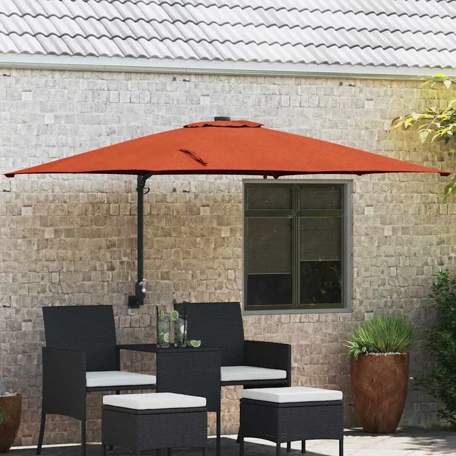 Parasol de jardin Terre cuite 248,5 x 247,5 x 160 cm