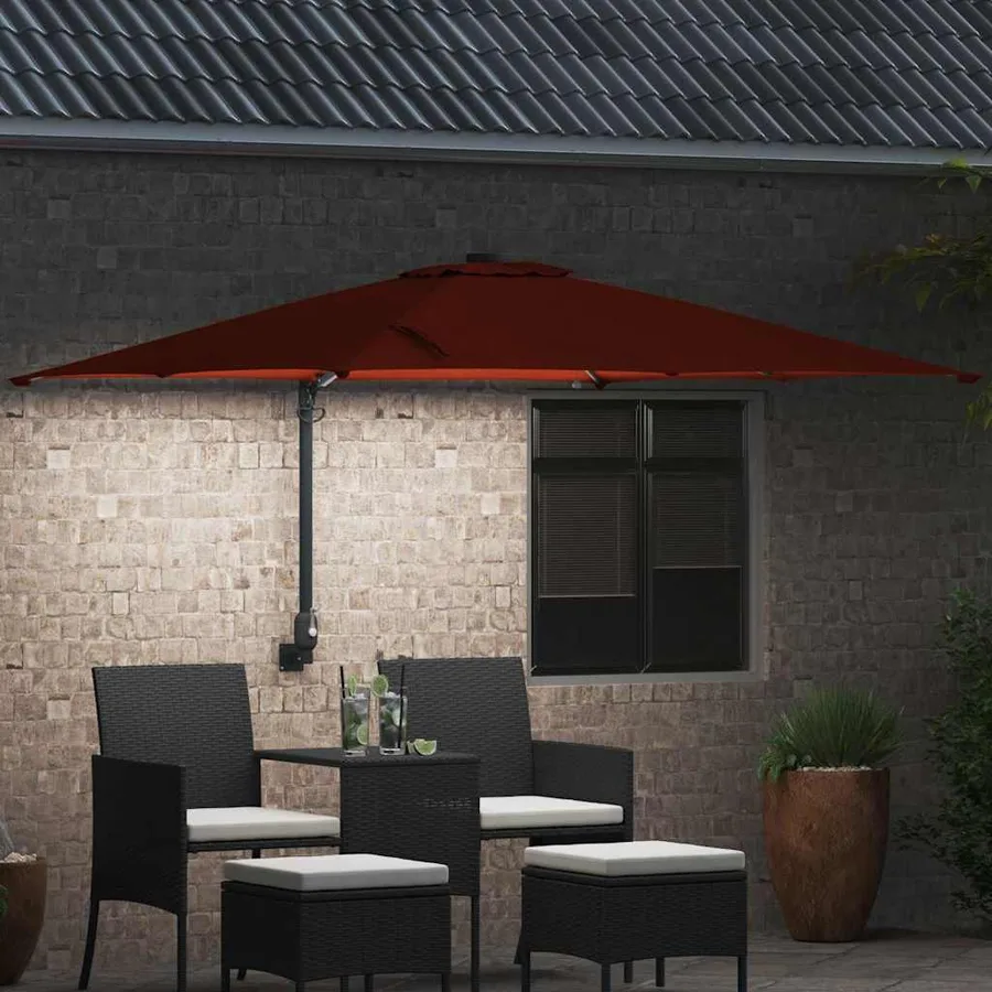 Parasol de jardin Terre cuite 248,5 x 247,5 x 160 cm - 3