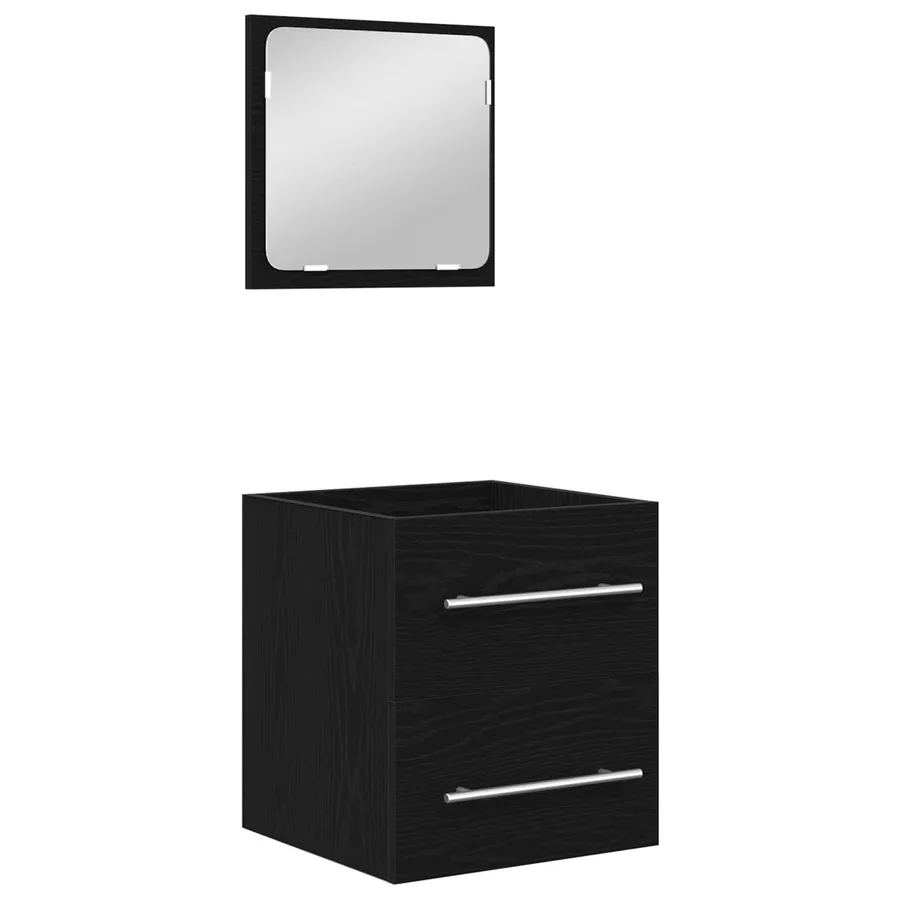 Ensemble de mobilier de salle de bain 2 pcs Chêne noir - 5