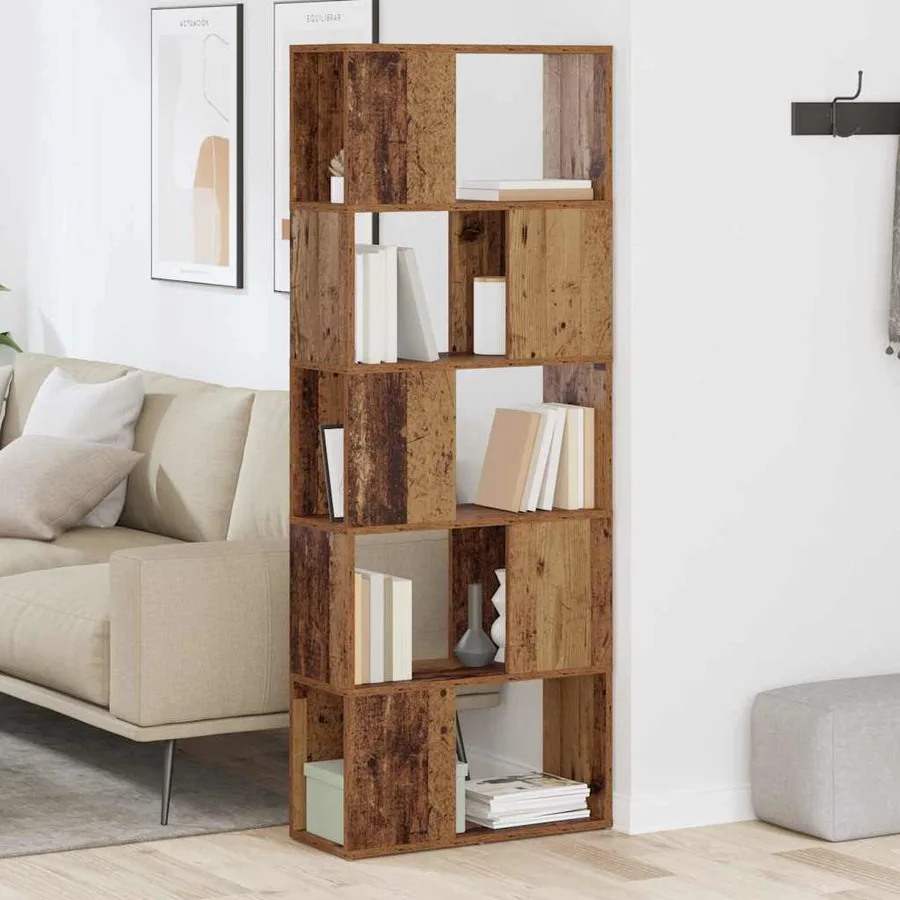 Ensemble meuble TV Marron 60 x 24 x 156 cm Bois d'ingénierie - 4