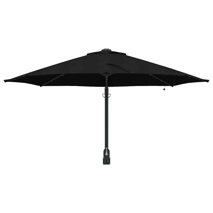 Parasol de jardin Noir 248 x 248 x 148 cm Polyester et Acier - 4