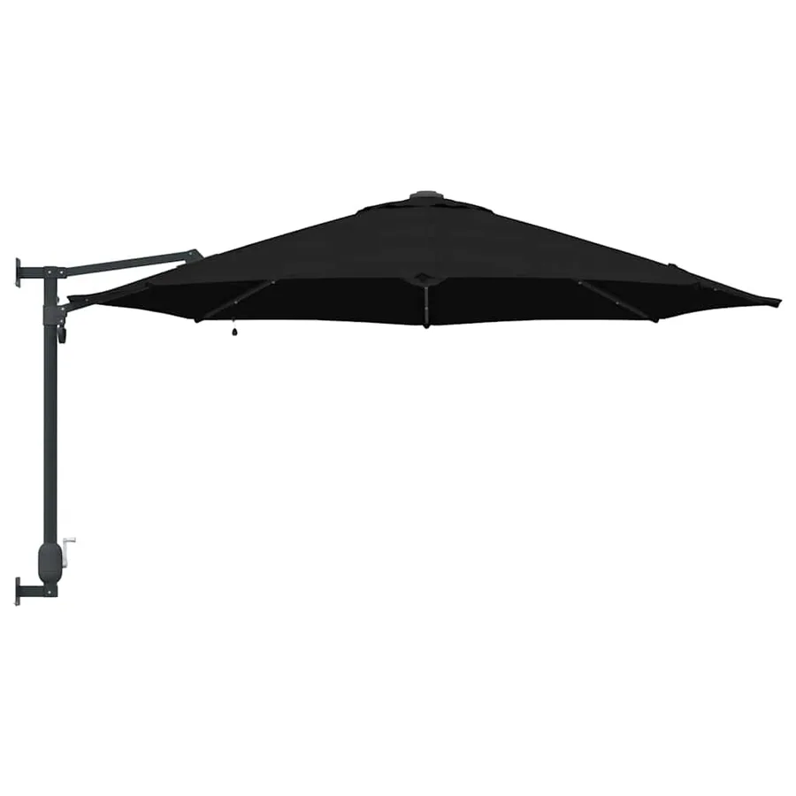 Parasol de jardin Noir 248 x 248 x 148 cm Polyester et Acier - 5
