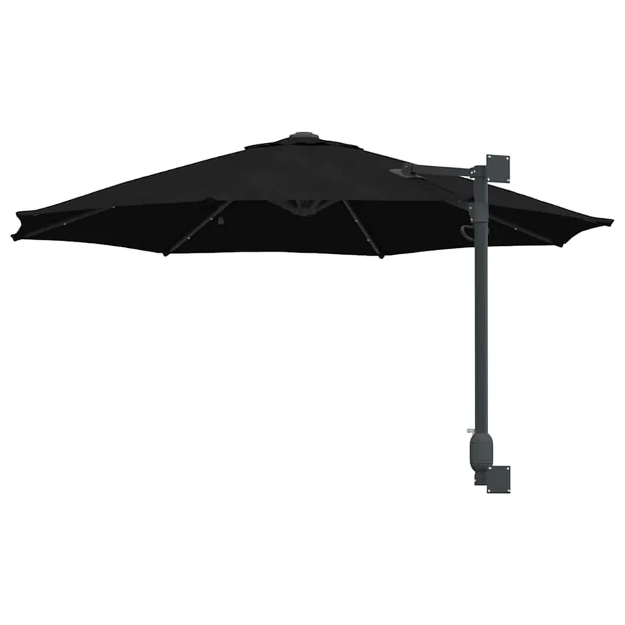 Parasol de jardin Noir 248 x 248 x 148 cm Polyester et Acier - 6