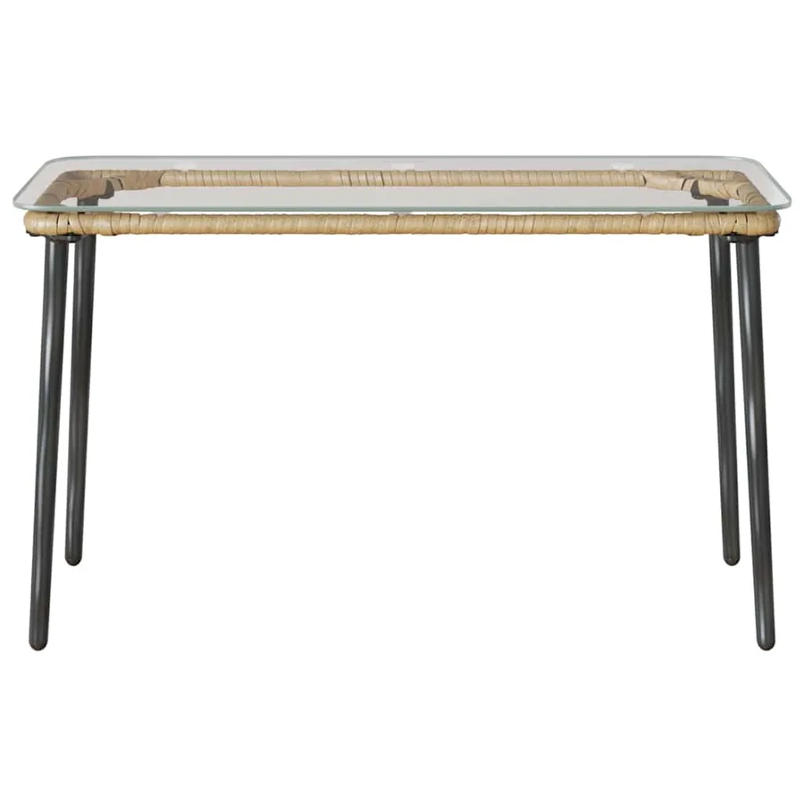 Table de Jardin Naturel 80 x 40 x 45 cm polyrotin - 4