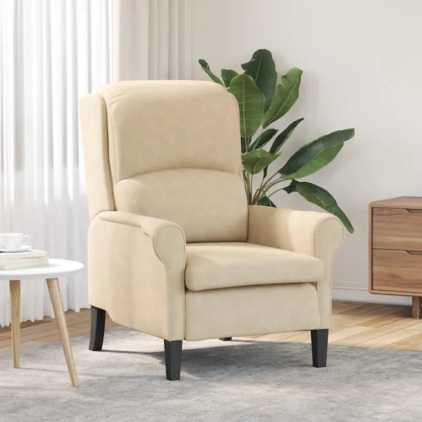 fauteuil Crème 76 x 94 x 102 cm Microfibre