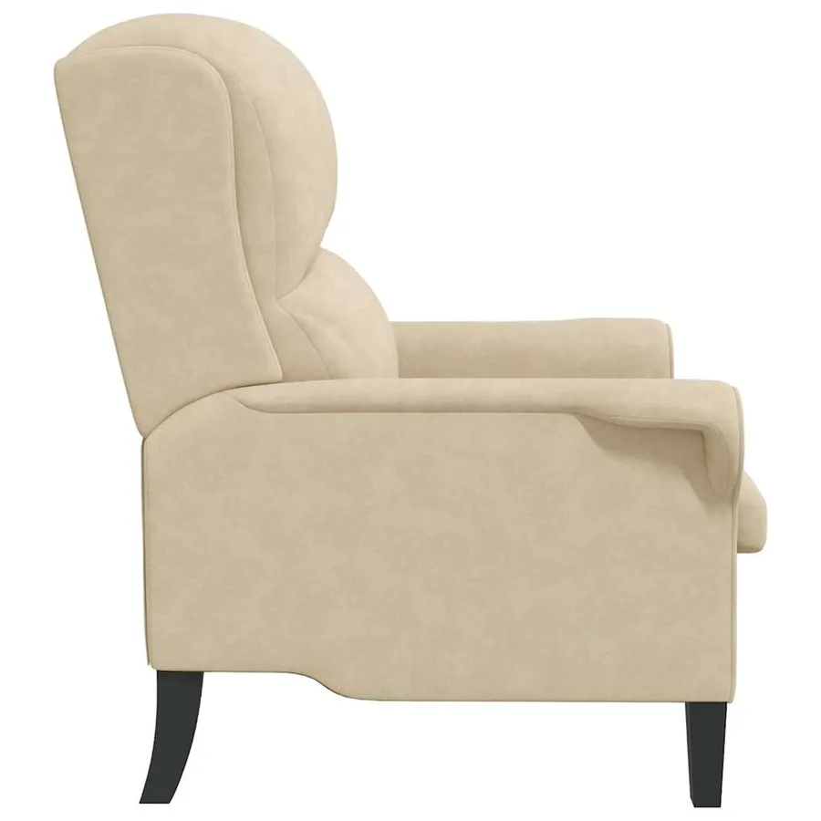 fauteuil Crème 76 x 94 x 102 cm Microfibre - 5