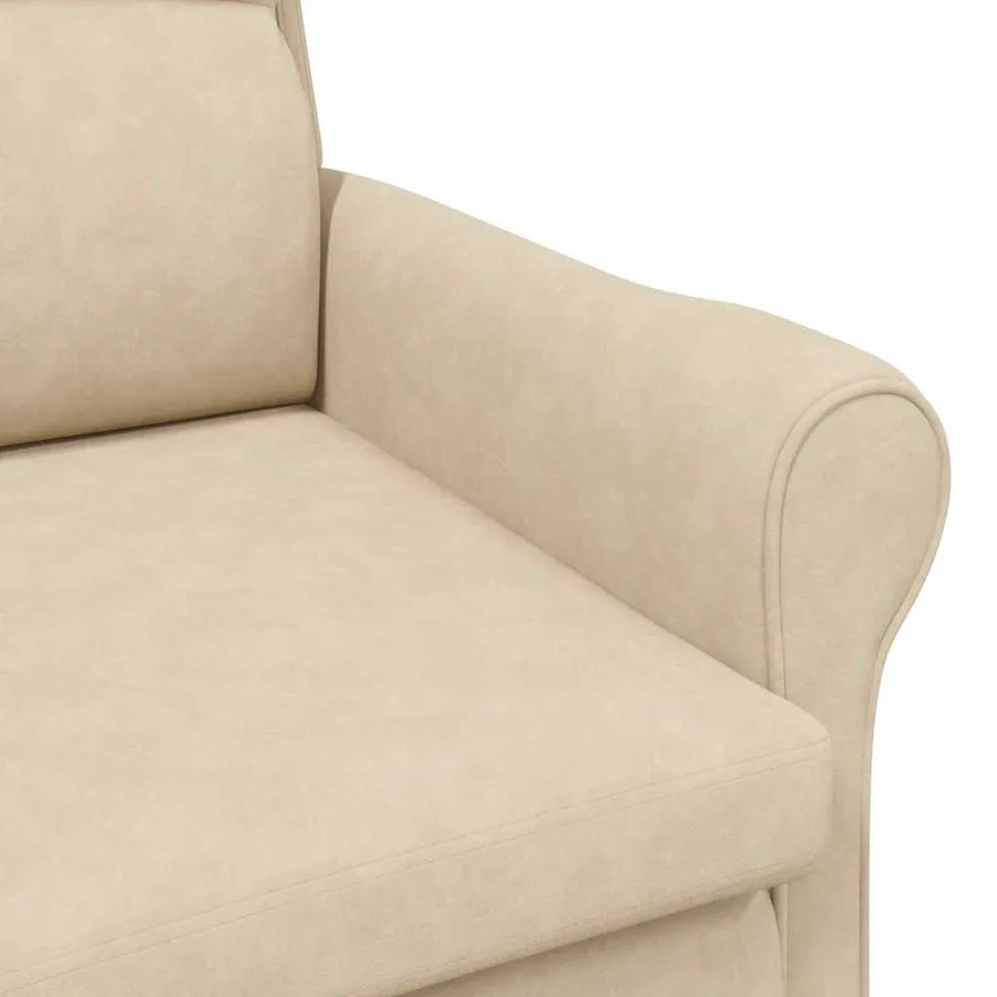 fauteuil Crème 76 x 94 x 102 cm Microfibre - 7