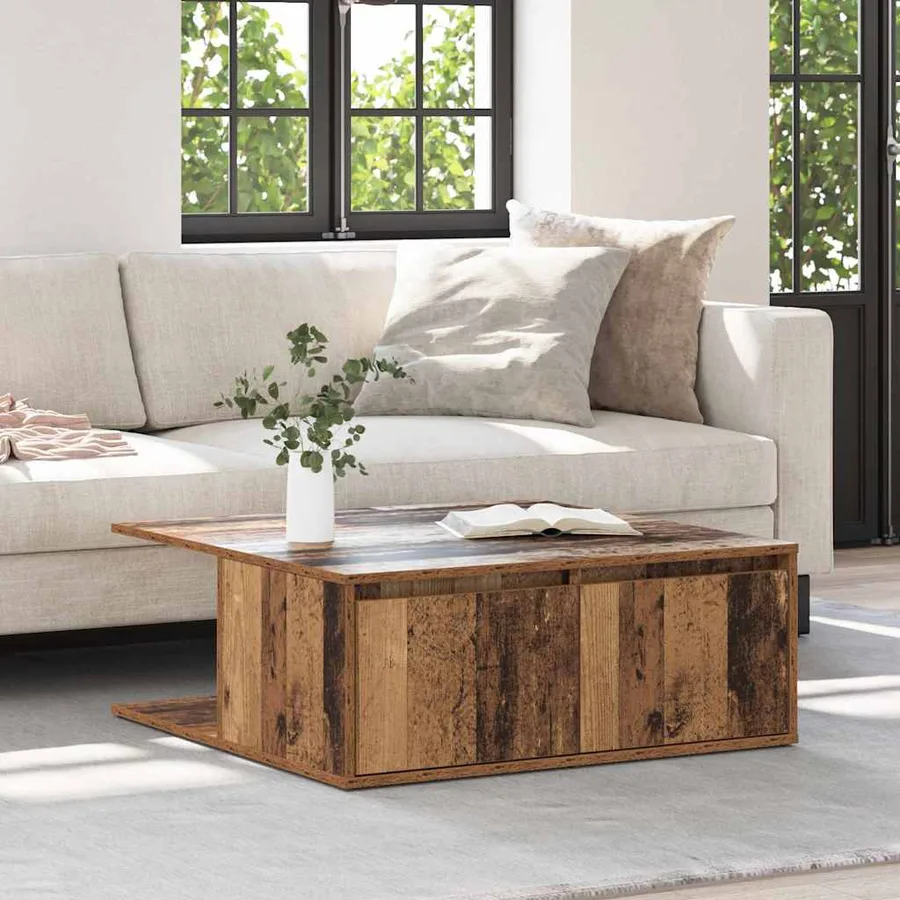 Table basse Vieux bois 80 x 80 x 31 cm Bois d'ingénierie - 4