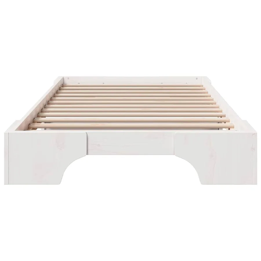 Cadre de lit Blanc 80 x 200 cm Pin massif - 5