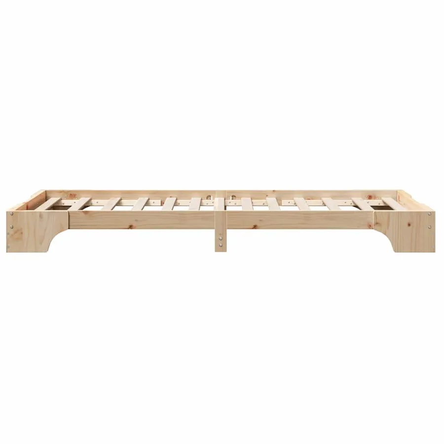 Cadre de lit Naturel 100 x 200 cm Pin massif - 6