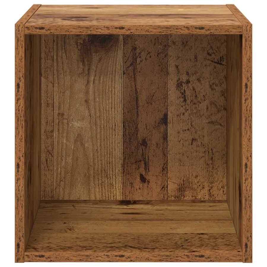 Meuble mural avec étagère 2 pcs Bois ancien 37 x 37 x 37 cm - 6