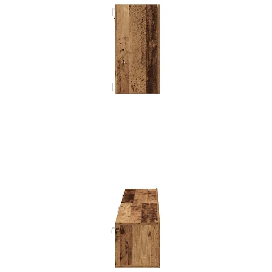 Ensemble meuble TV 5 pcs Bois Ancien Bois d'ingénierie - 9