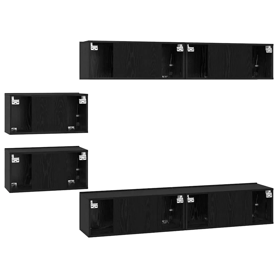 Ensemble meuble TV 6 pcs Chêne noir Bois d'ingénierie - 10