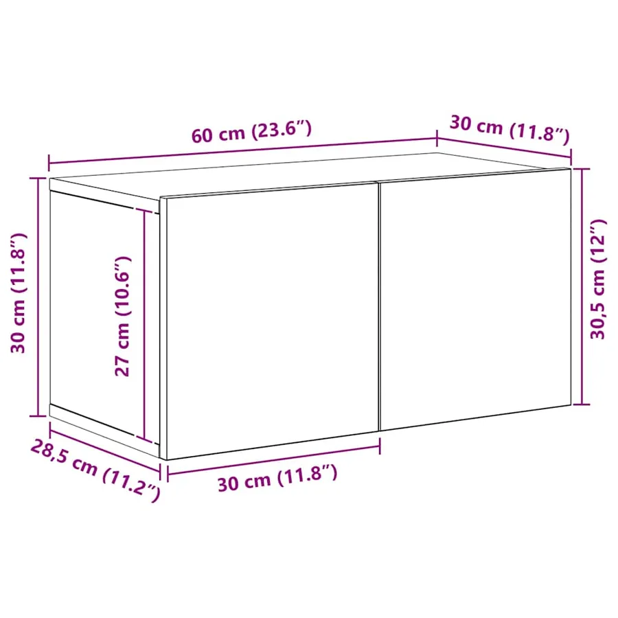 Ensemble meuble TV 6 pcs Chêne noir Bois d'ingénierie - 17