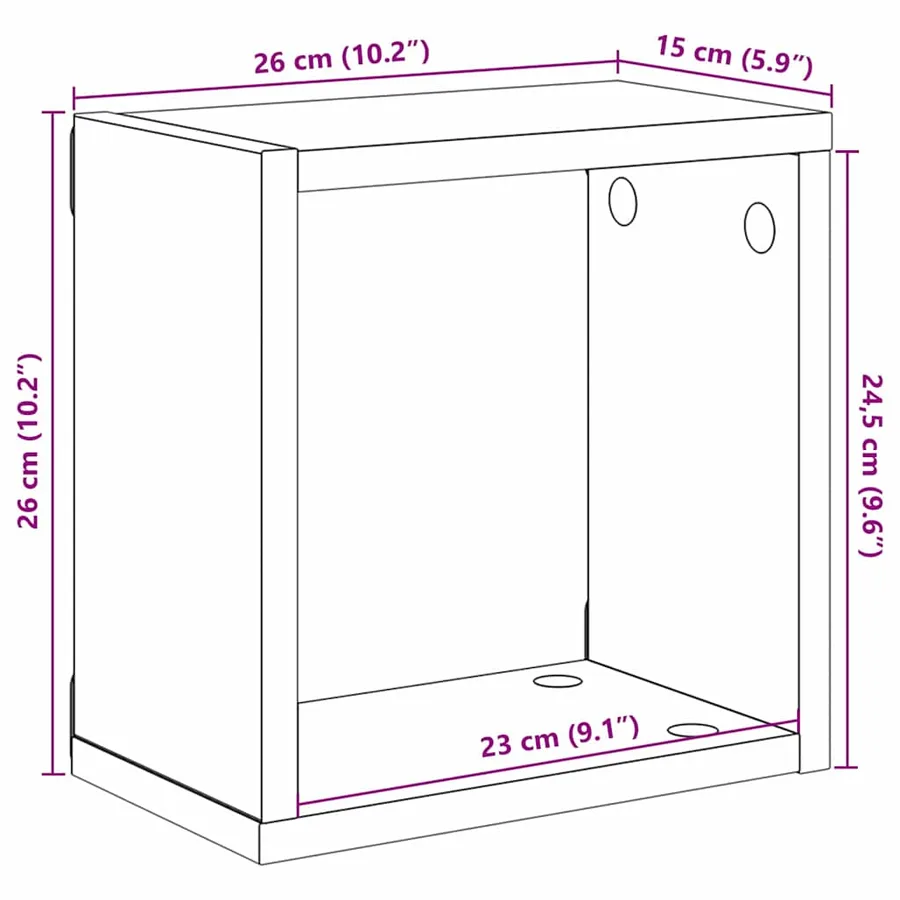 Étagères Murales 4 pcs Chêne noir Bois d'ingénierie - 11