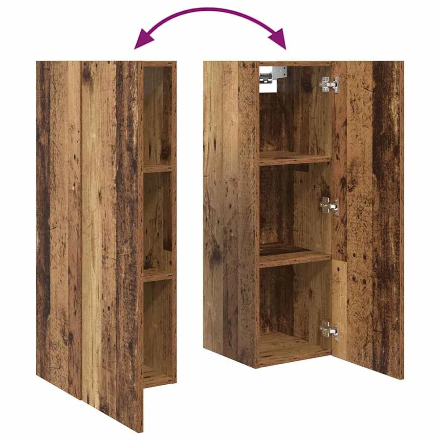 Ensemble meuble TV 5 pcs Bois Ancien Bois d'ingénierie - 13