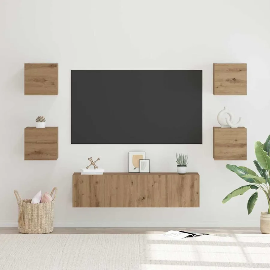 Ensemble meuble TV 6 pcs Chêne artisanal Bois d'ingénierie