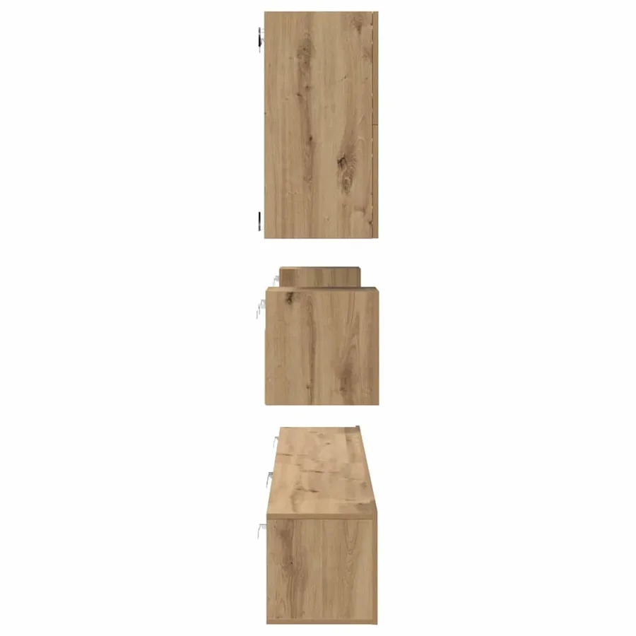 Ensemble meuble TV 8 pcs Chêne artisanal Bois d'ingénierie - 10